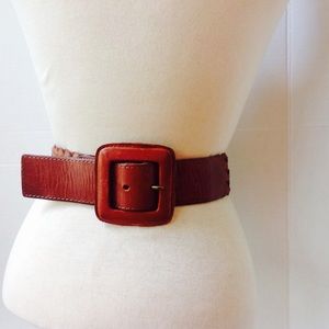 Banana Republic Brown Leather Belt Braided Saddle
